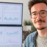 Illustration montrant les trois indicateurs clés des Core Web Vitals 2.0 : vitesse de chargement, interactivité et stabilité visuelle, avec un site web optimisé.
